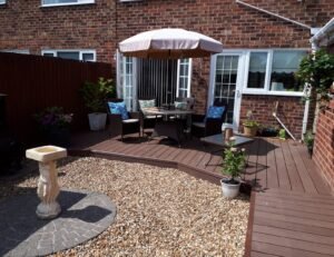 Composite decking natural look