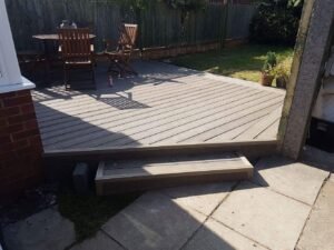 Composite Decking Heswall - Composite Decking Wirral Recent composite oak decking installation in Heswall