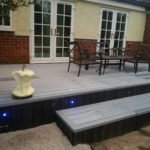 Composite raised decking with lights